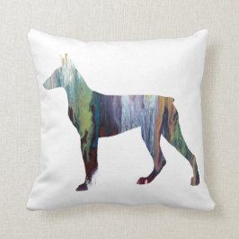 Cojín Decorativo Silueta abstracta del Doberman