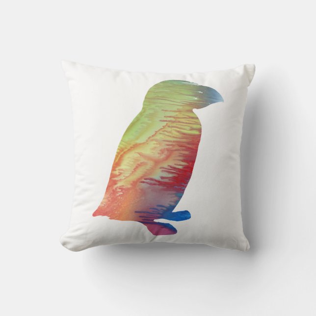 Cojín Decorativo Silueta abstracta del frailecillo (Anverso)