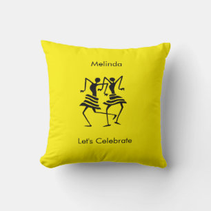 Cojín Decorativo Silueta africana bailarinas de celebración del Cus