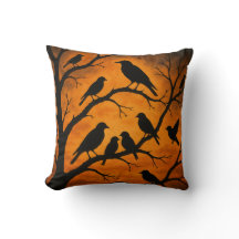 Silueta de árbol de pájaros