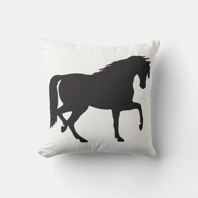 Cojín Decorativo Silueta de Caballo (Anverso)