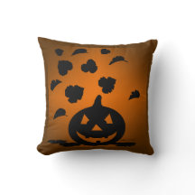 Silueta de calabaza y hojas