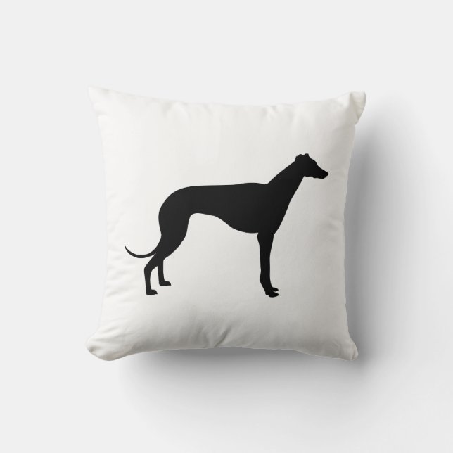 Cojín Decorativo Silueta de galgo (Anverso)