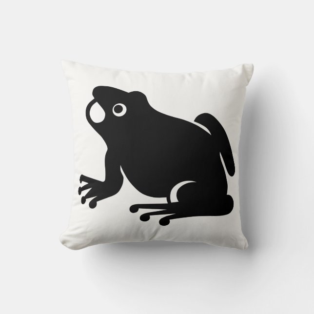 Cojín Decorativo Silueta de la rana (Anverso)