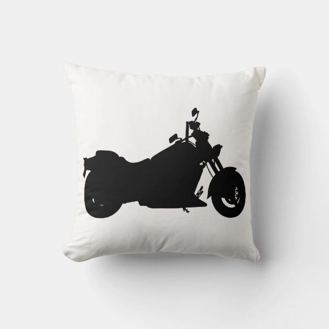 Cojín Decorativo Silueta de motocicleta (Anverso)