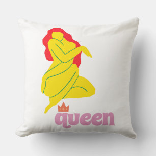 Cojín Decorativo Silueta de mujer abstracta Reina