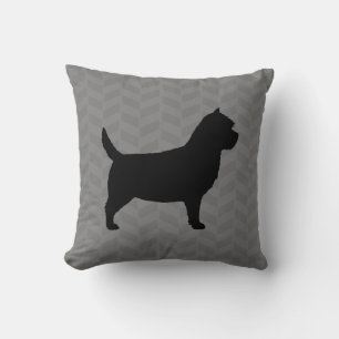 Cojín Decorativo Silueta de perro Cairn Terrier Gris Espina de Pesc