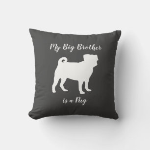 Cojín Decorativo Silueta de perro de pug