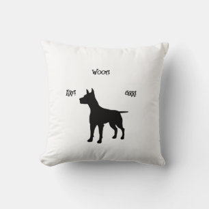Cojín Decorativo Silueta de perro ¡Guau!