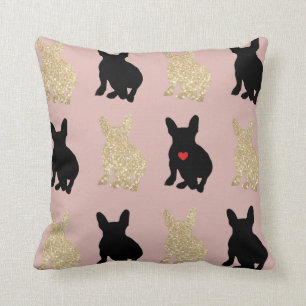 Cojín Decorativo Silueta del amor de Frenchie