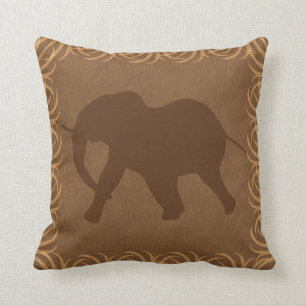 Cojín Decorativo Silueta del elefante del tema del safari