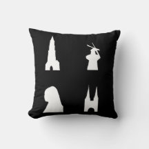 Silueta delft sobre negro