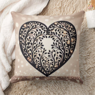 Cojín Decorativo Silueta elegante del corazón