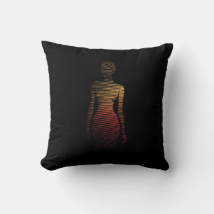 Cojín Decorativo Silueta estilizada de la mujer - Arte de línea deg