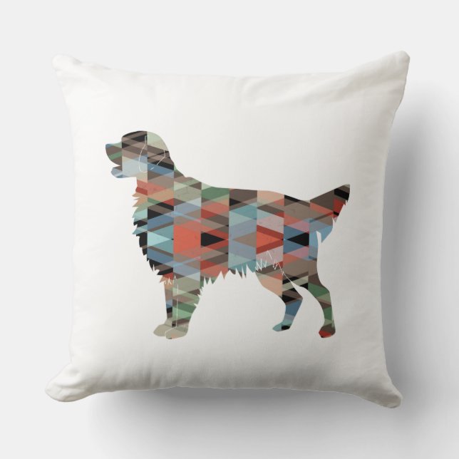 Cojín Decorativo Silueta geométrica de recuperación plana -rebanada (Anverso)