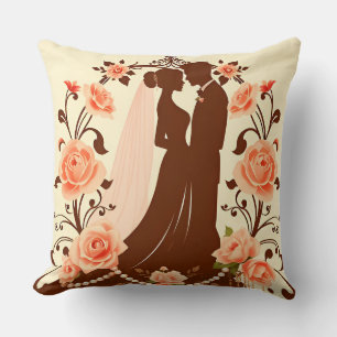 Cojín Decorativo Silueta Romántica de una Pareja