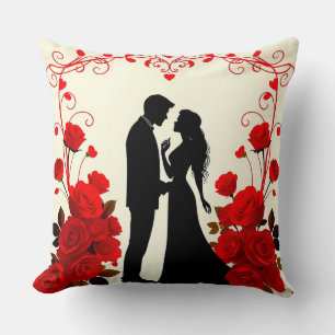 Cojín Decorativo Silueta Romántica de una Pareja