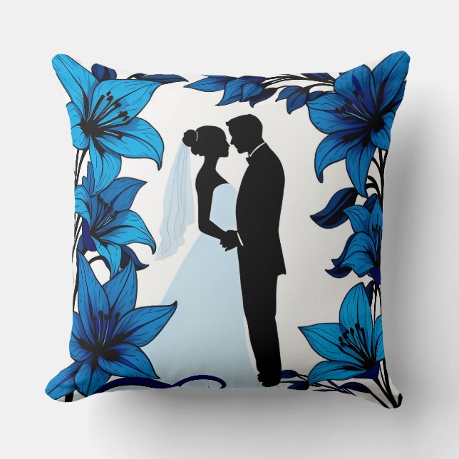 Cojín Decorativo Silueta Romántica de una Pareja (Anverso)