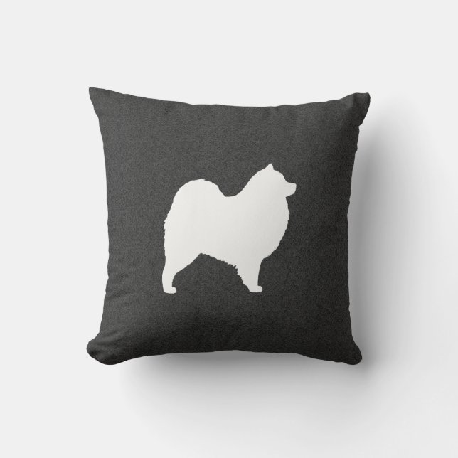 Cojín Decorativo Silueta samoyada (Anverso)