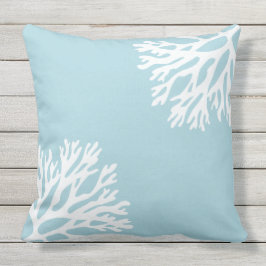 Cojín Decorativo Siluetas coralinas del mar (daiquirí azul)