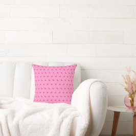 Cojín Decorativo Siluetas de pequeños plátanos rosados intensos sob