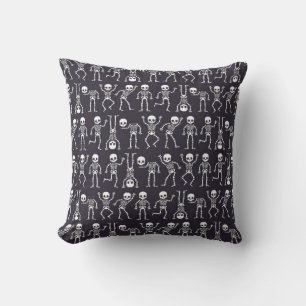 Cojín Decorativo Siluetas esqueléticas sin fisuras para halloween
