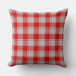 Cojín Decorativo Silver and Guardsman Red Plaid