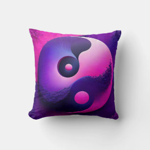 Cojín Decorativo Simbolismo de Yin Yang, colorido y vibrante ilumin