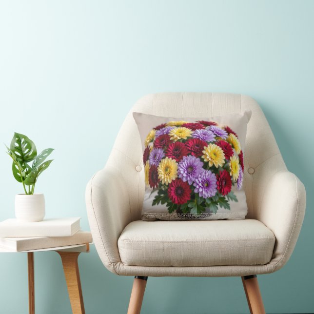 Cojín Decorativo Simbolismo del Crisantemo (Silla)