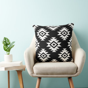 Cojín Decorativo Símbolo Aztec 2Way BW Gran patrón