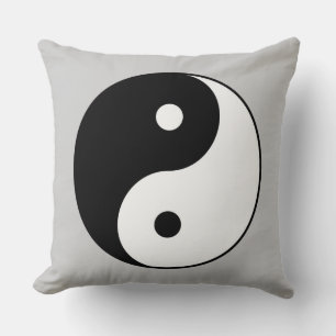 Cojín Decorativo símbolo blanco negro de yin yang