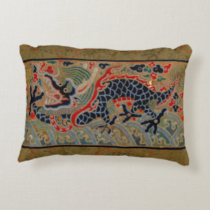 Cojín Decorativo Símbolo chino de dragón asiático antiguo