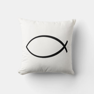 Cojín Decorativo Símbolo cristiano de pescado (Ichthys)