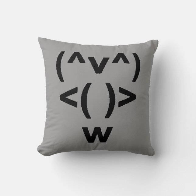 Cojín Decorativo Símbolo de computadora pingüino (Anverso)