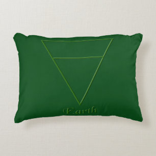 Cojín Decorativo Símbolo de elemento terrestre de Pagan caído
