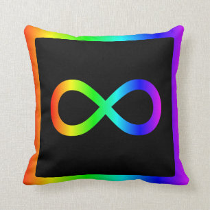 Cojín Decorativo Símbolo de infinito de arcoíris