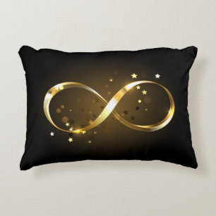 Cojín Decorativo Símbolo de infinito dorado