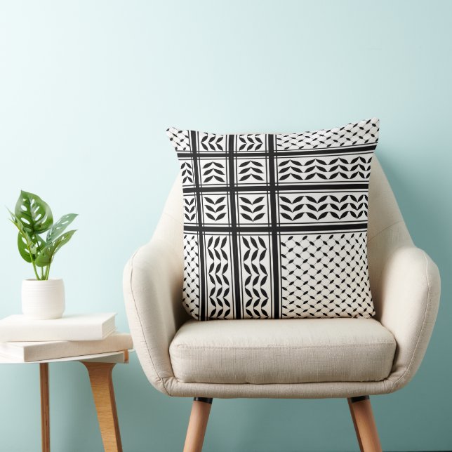 Cojín Decorativo Símbolo de Keffiyeh del patrón de resistencia de P (Silla)