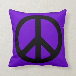 Cojín Decorativo Símbolo de la paz negra