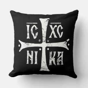 Cojín Decorativo símbolo de la religión ortodoxa cristiana ICXCNIKA