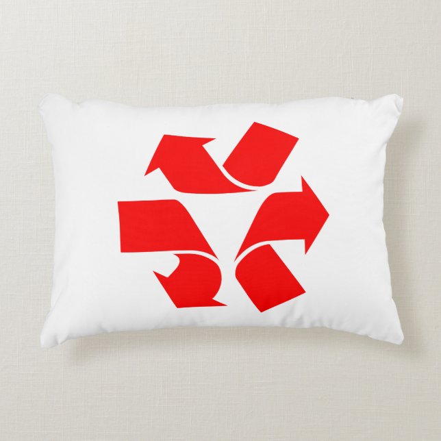 Cojín Decorativo Símbolo de no reciclar (Anverso)