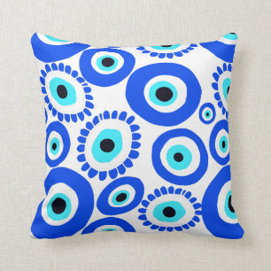 Cojín Decorativo Símbolo de ojo malvado de colores brillantes