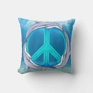 Cojín Decorativo Símbolo de paz delfín