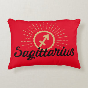 Cojín Decorativo Símbolo de Sagittarius Starburst