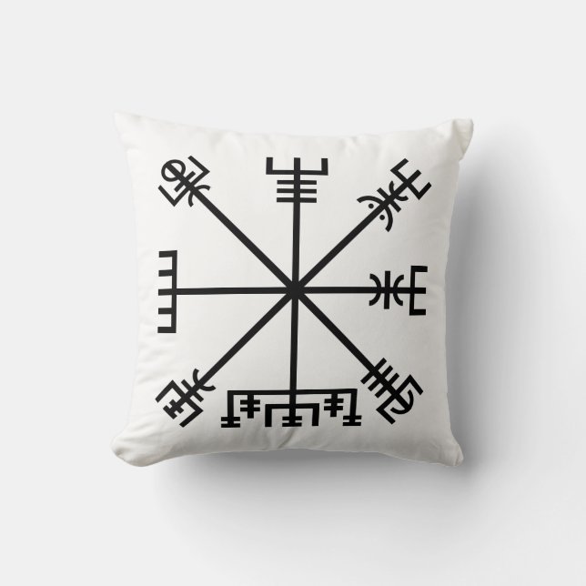 Cojín Decorativo Símbolo de viking de vegvisir (Anverso)