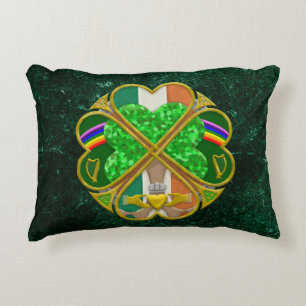 Cojín Decorativo Símbolo del Patrimonio Trébol Celta Inspirado en I
