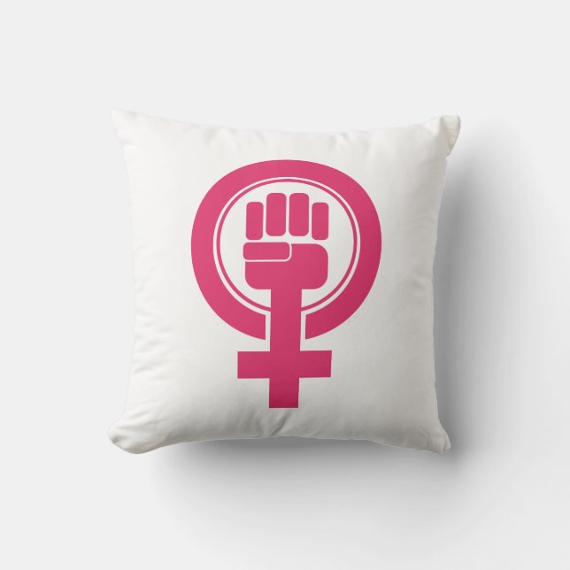 Cojín Decorativo Símbolo femenino de resistencia (Anverso)