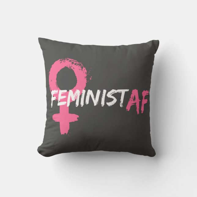 COJÍN DECORATIVO SÍMBOLO FEMINISTA AF FEMALE (Anverso)