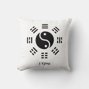 Cojín Decorativo Símbolo Yin Yang Ba Gua I Ching - Ocho Trigramas