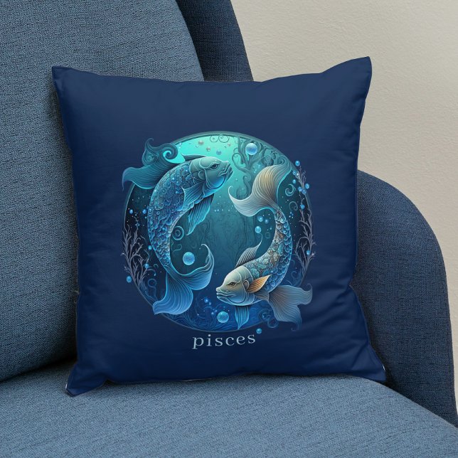 Cojín Decorativo Símbolo zodiaco margaritas de fantasía celeste (Subido por el creador)